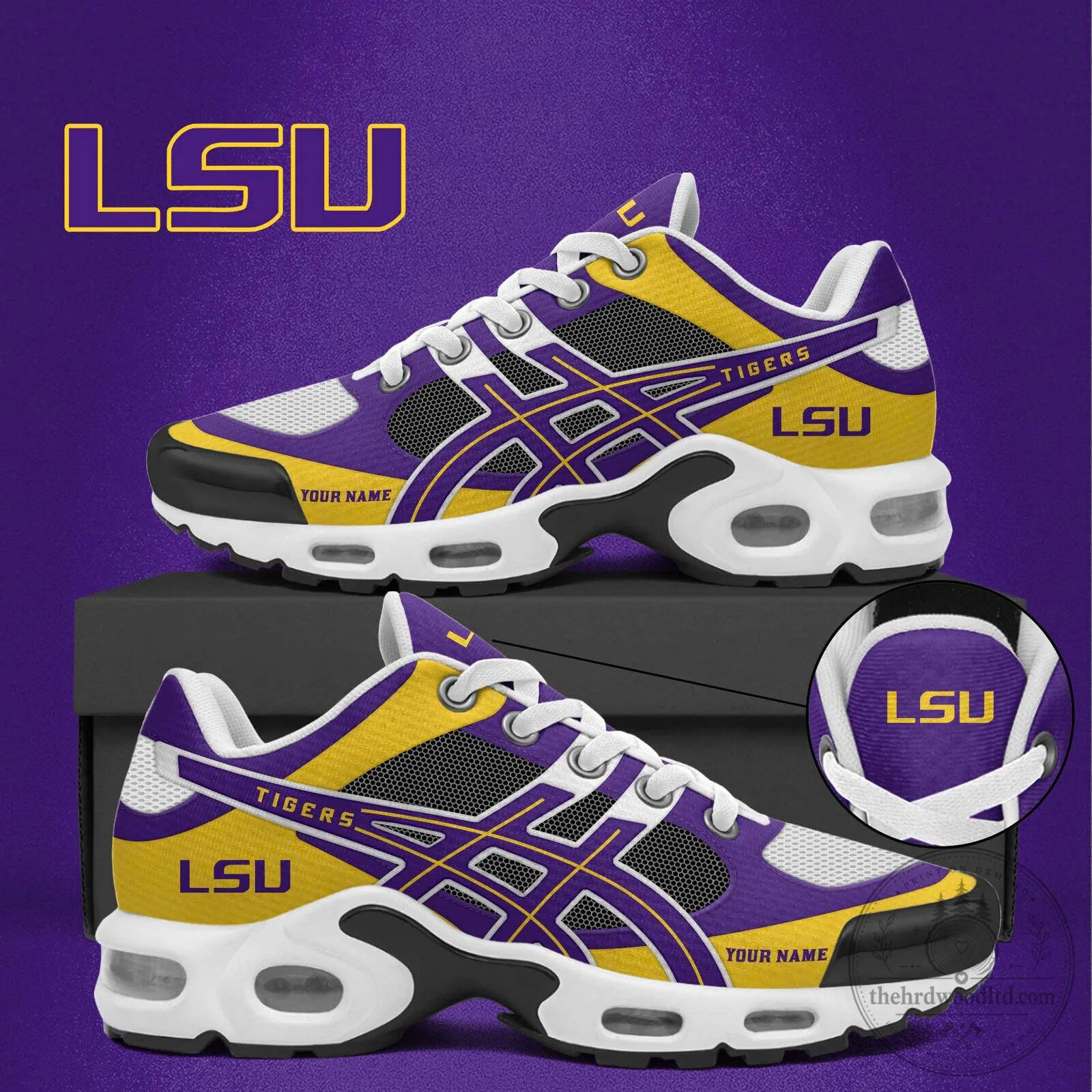 Louisiana State University Tigers Custom Air Max Plus Sneakers