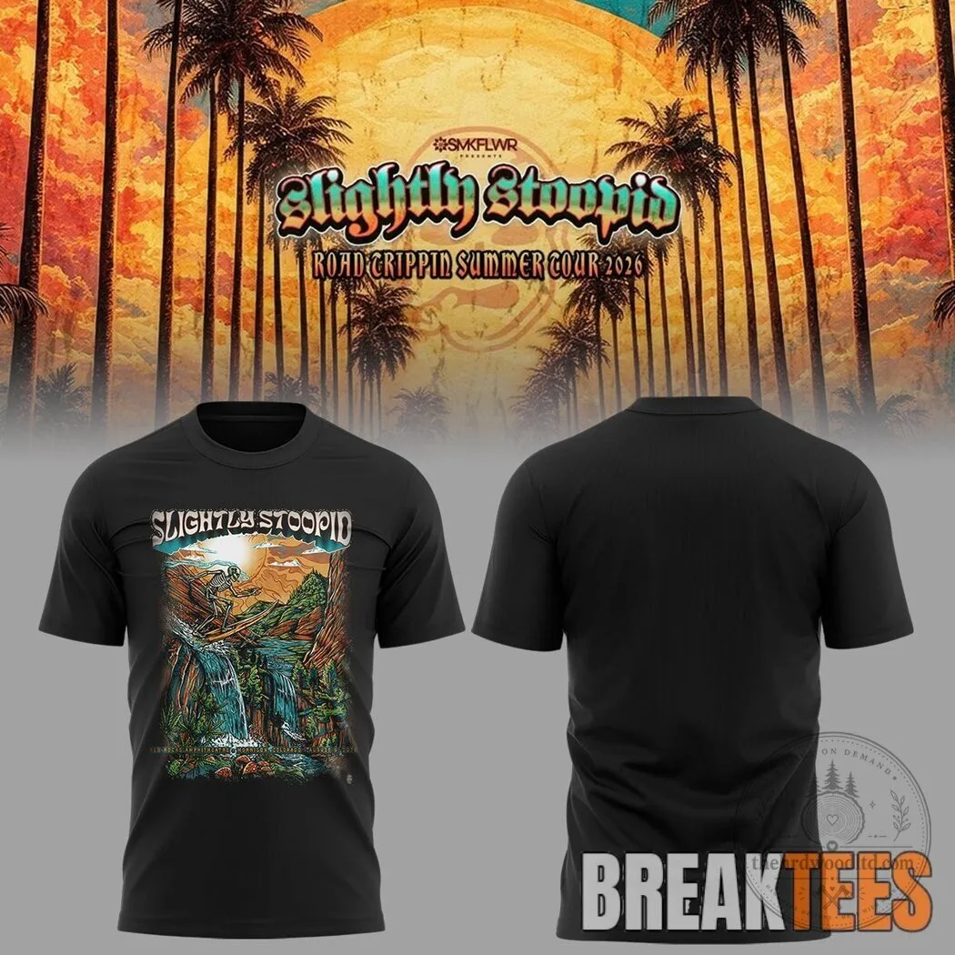 Slightly Stoopid Road Trippin Summer Tour 2026 Band T-Shirt 3 Slightly Stoopid Road Trippin Summer Tour 2026 Band T-Shirt