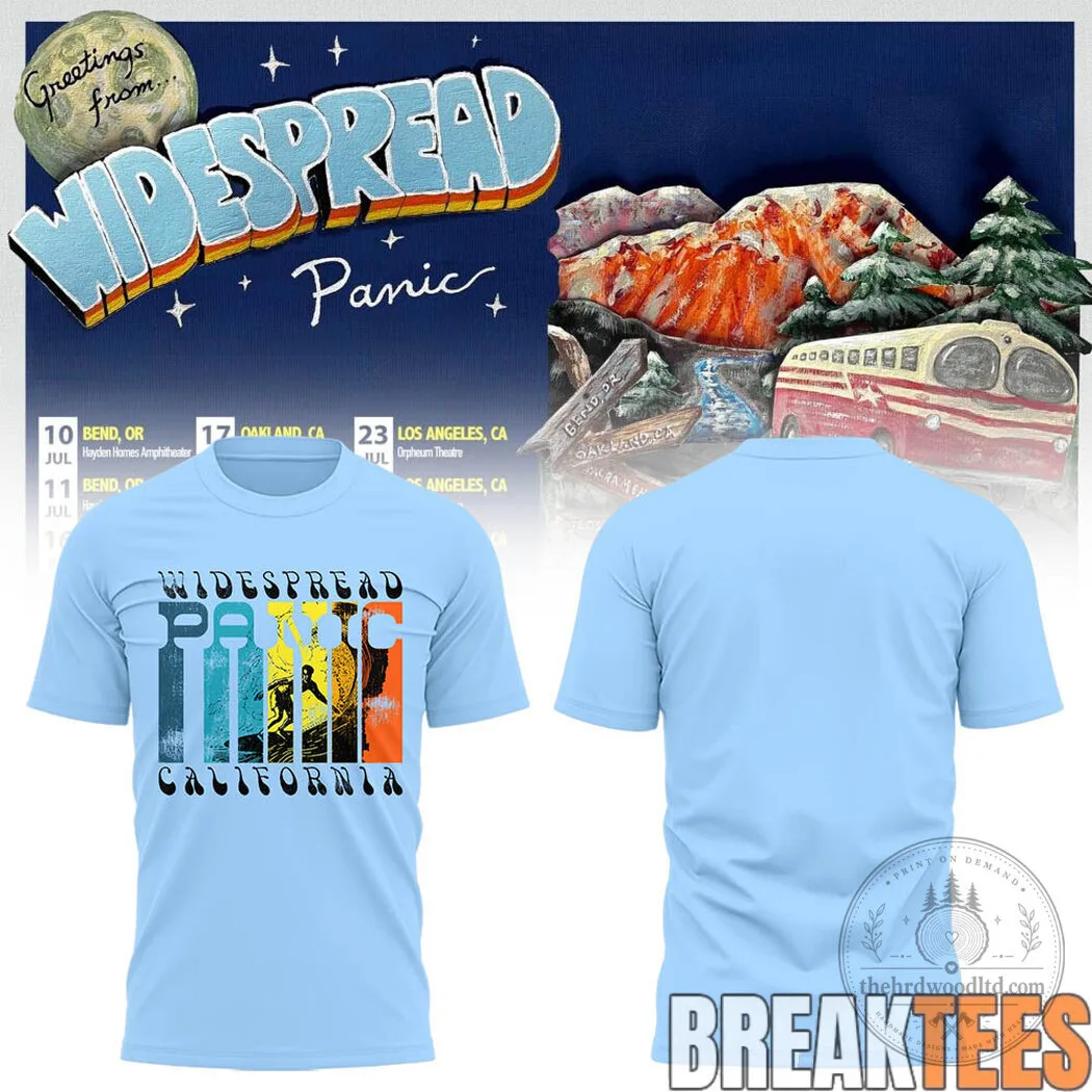 Widespread Panic California Tour 2026 Concert Music Band T-Shirt