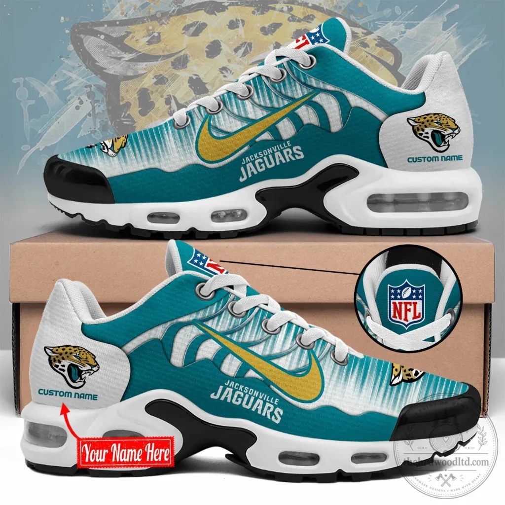Jacksonville Jaguars NFL Custom Name Air Force Max Soul Shoes Jacksonville Jaguars NFL Custom Name Air Force Max Soul Shoes