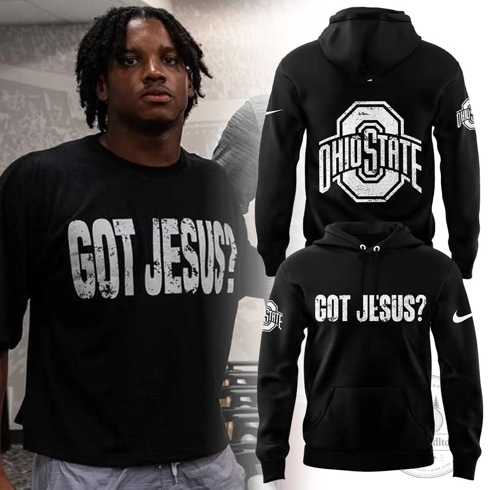 Ohio State Football Got Jesus? Black Pullover Hoodie