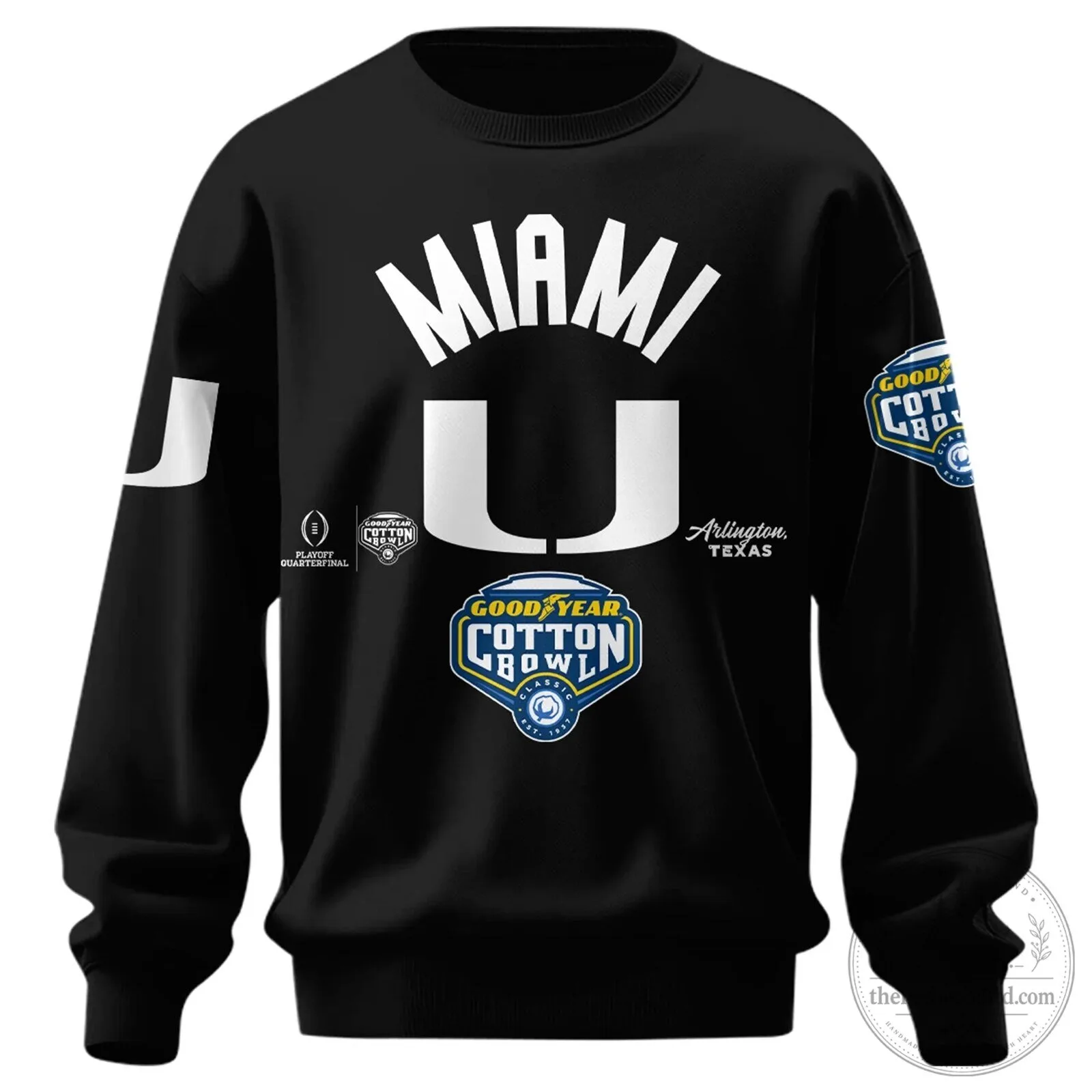 Miami Hurricanes Football Cotton Bowl Champions Black Sweatshirt 6 Miami Hurricanes Football Cotton Bowl Champions Black Sweatshirt