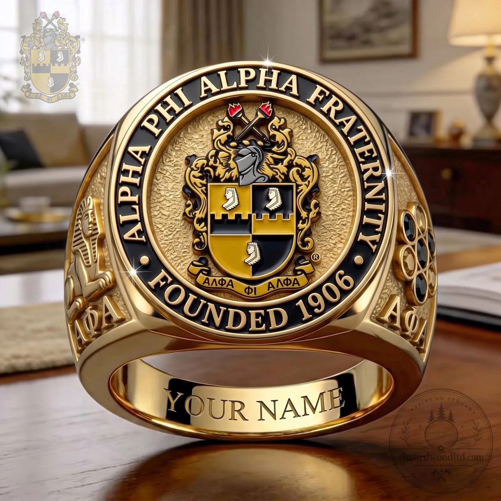 Alpha Phi Alpha Fraternity Founded 1906 Gold Ring