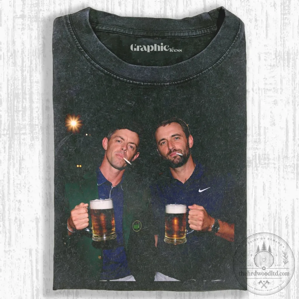 Scottie Scheffler and Rory McIlroy Golf Legends Drinking Beer T-Shirt Scottie Scheffler and Rory McIlroy Golf Legends Drinking Beer T-Shirt