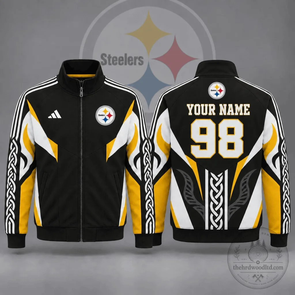 Pittsburgh Steelers Personalized Team Tribal Zip Up Jacket 19 Pittsburgh Steelers Personalized Team Tribal Zip Up Jacket
