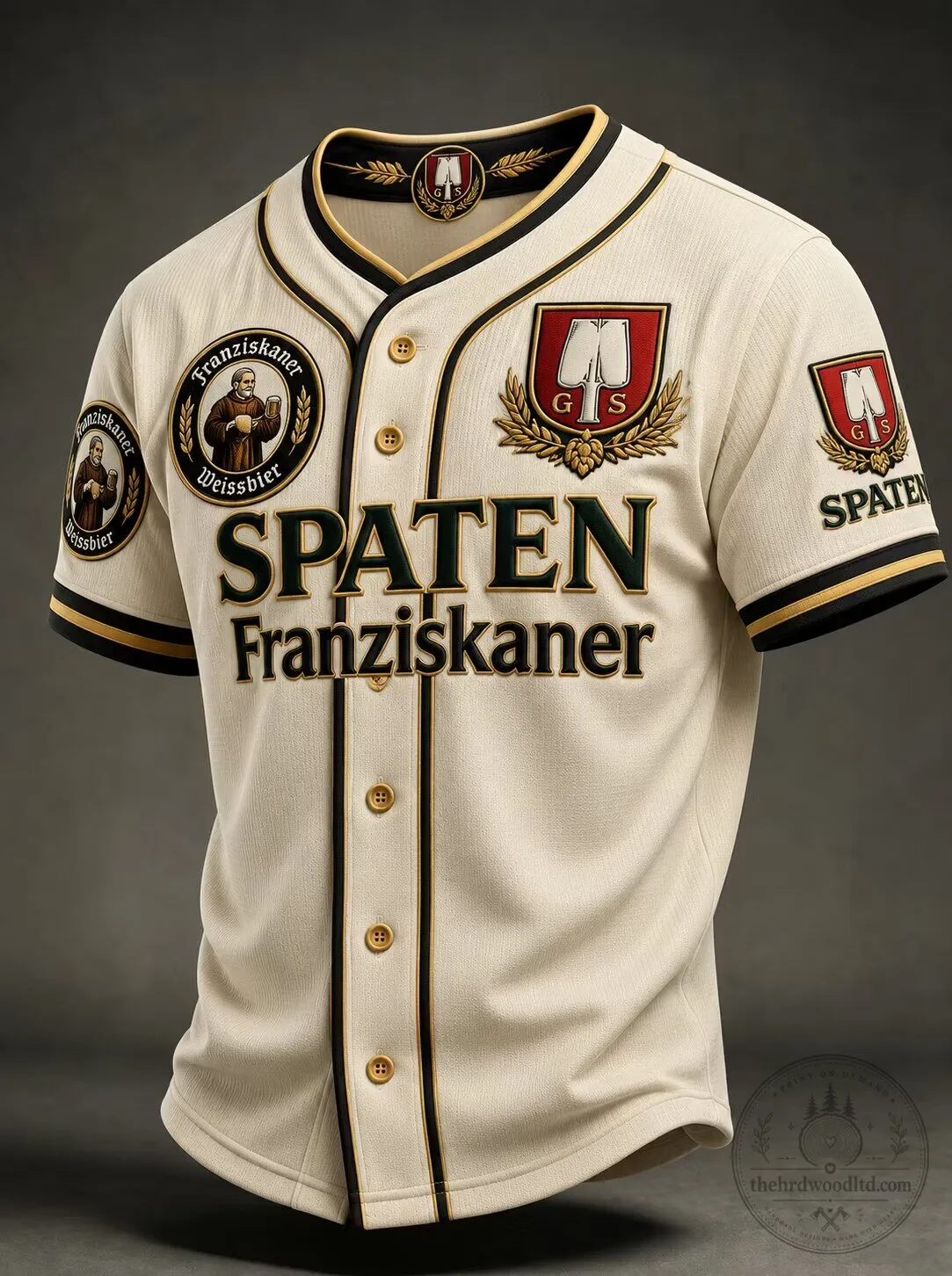 Spaten Franziskaner Weissbier German Beer Baseball Jersey 1 Spaten Franziskaner Weissbier German Beer Baseball Jersey