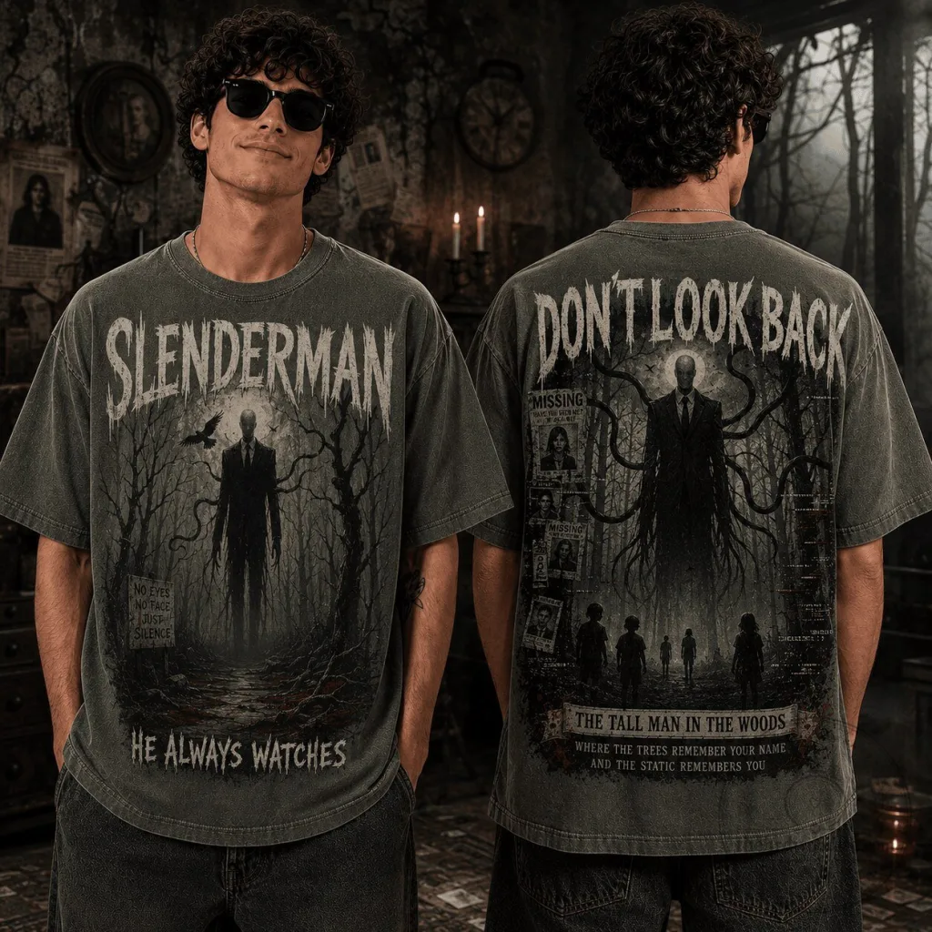 Slenderman He Always Watches Horror Movie T-Shirt 65 Slenderman He Always Watches Horror Movie T-Shirt
