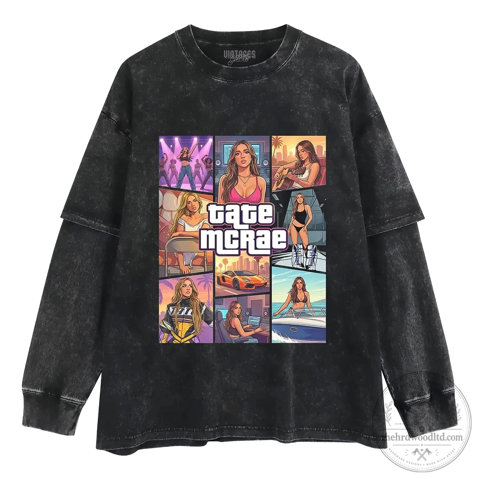 Tate McRae Music Album Cover Art Black Graphic T-Shirt 10 Tate McRae Music Album Cover Art Black Graphic T-Shirt