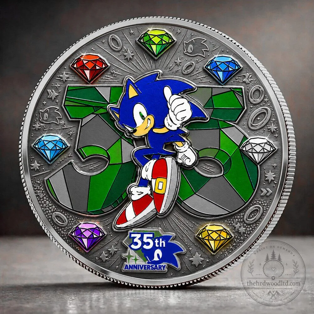 35th Anniversary Commemorative Coin for Sonic The Hedgehog in Gold 4 35th Anniversary Commemorative Coin for Sonic The Hedgehog in Gold