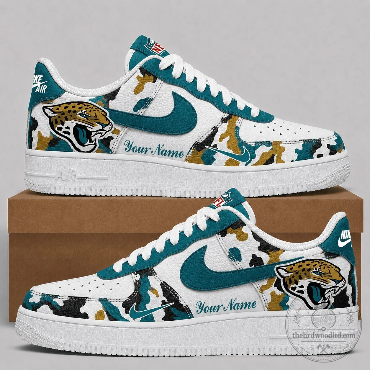 Jacksonville Jaguars NFL Team Logo Camouflage Pattern Personalized Shoes 1 Jacksonville Jaguars NFL Team Logo Camouflage Pattern Personalized Shoes