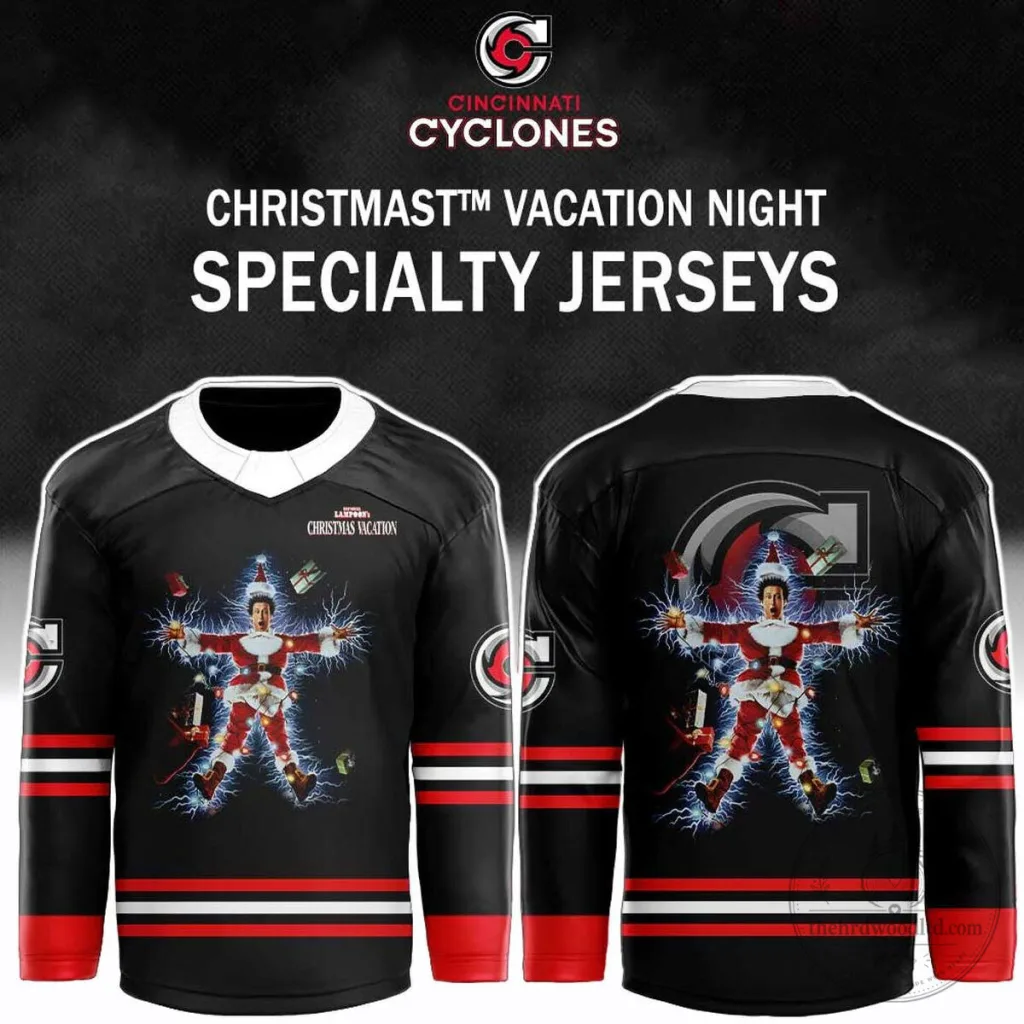 Cincinnati Cyclones National Lampoon's Christmas Vacation Hockey Jersey Cincinnati Cyclones National Lampoon's Christmas Vacation Hockey Jersey
