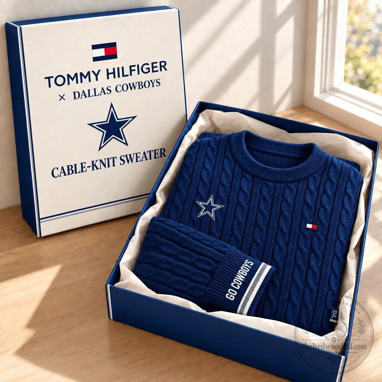 Tommy Hilfiger Dallas Cowboys Cable-Knit Sweater