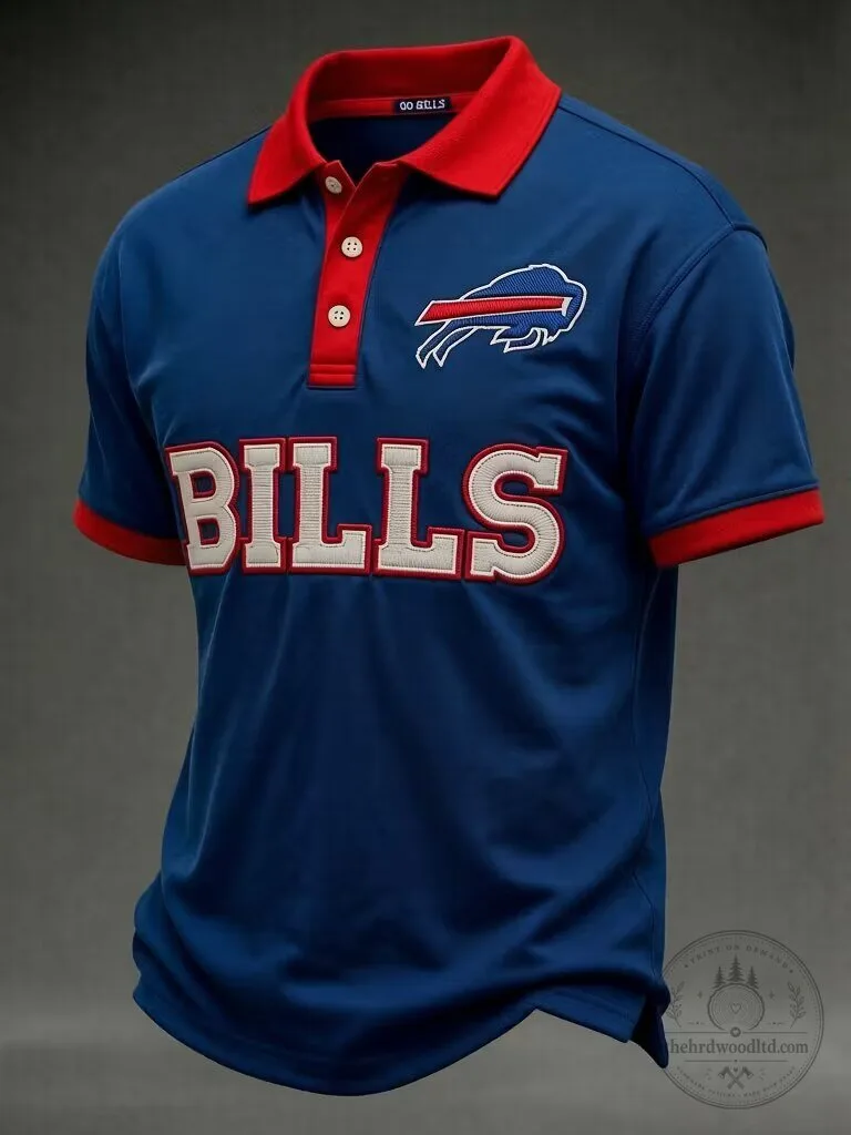 Buffalo Bills Fan Apparel Embroidered Logo Performance Polo Shirt