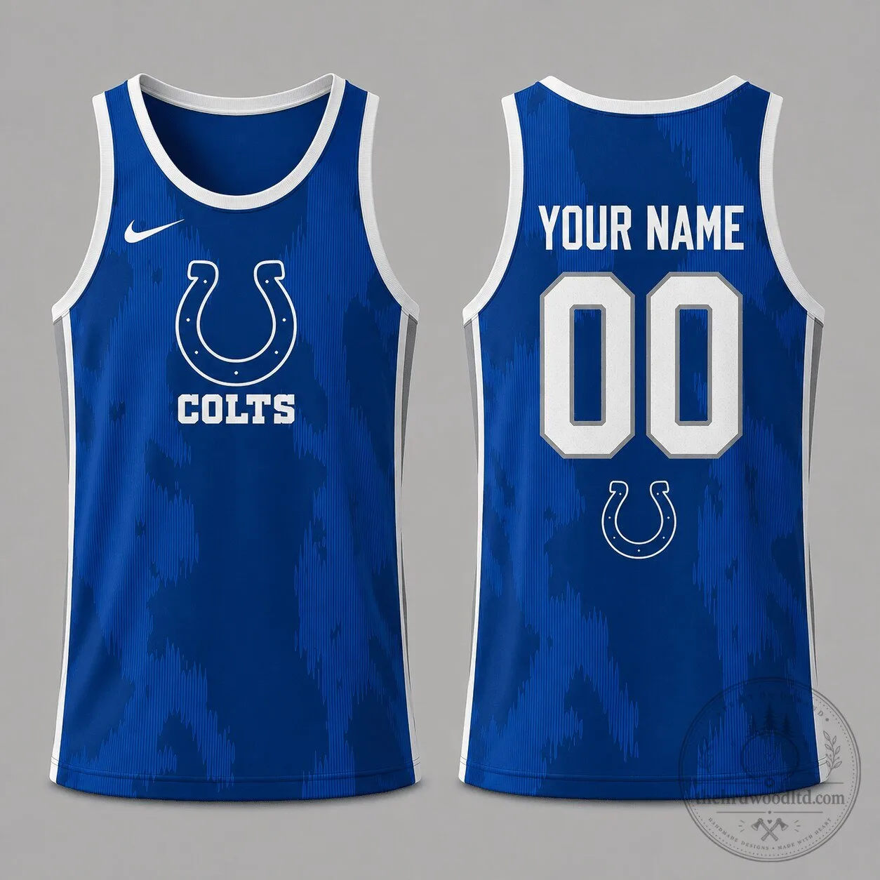 Indianapolis Colts Personalized Blue Athletic Tank Top