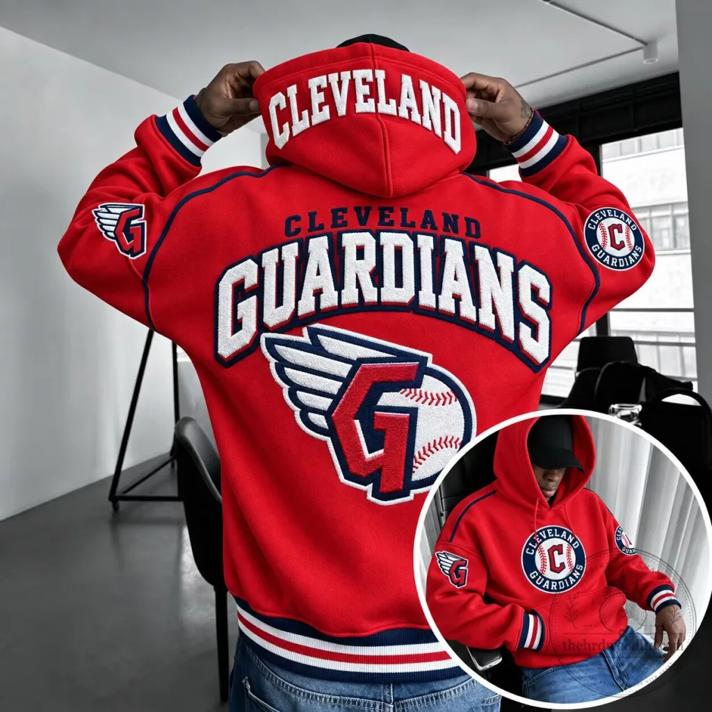 Cleveland Guardians Baseball Team Logo Red Hoodie for Men and Women Cleveland Guardians Baseball Team Logo Red Hoodie for Men and Women