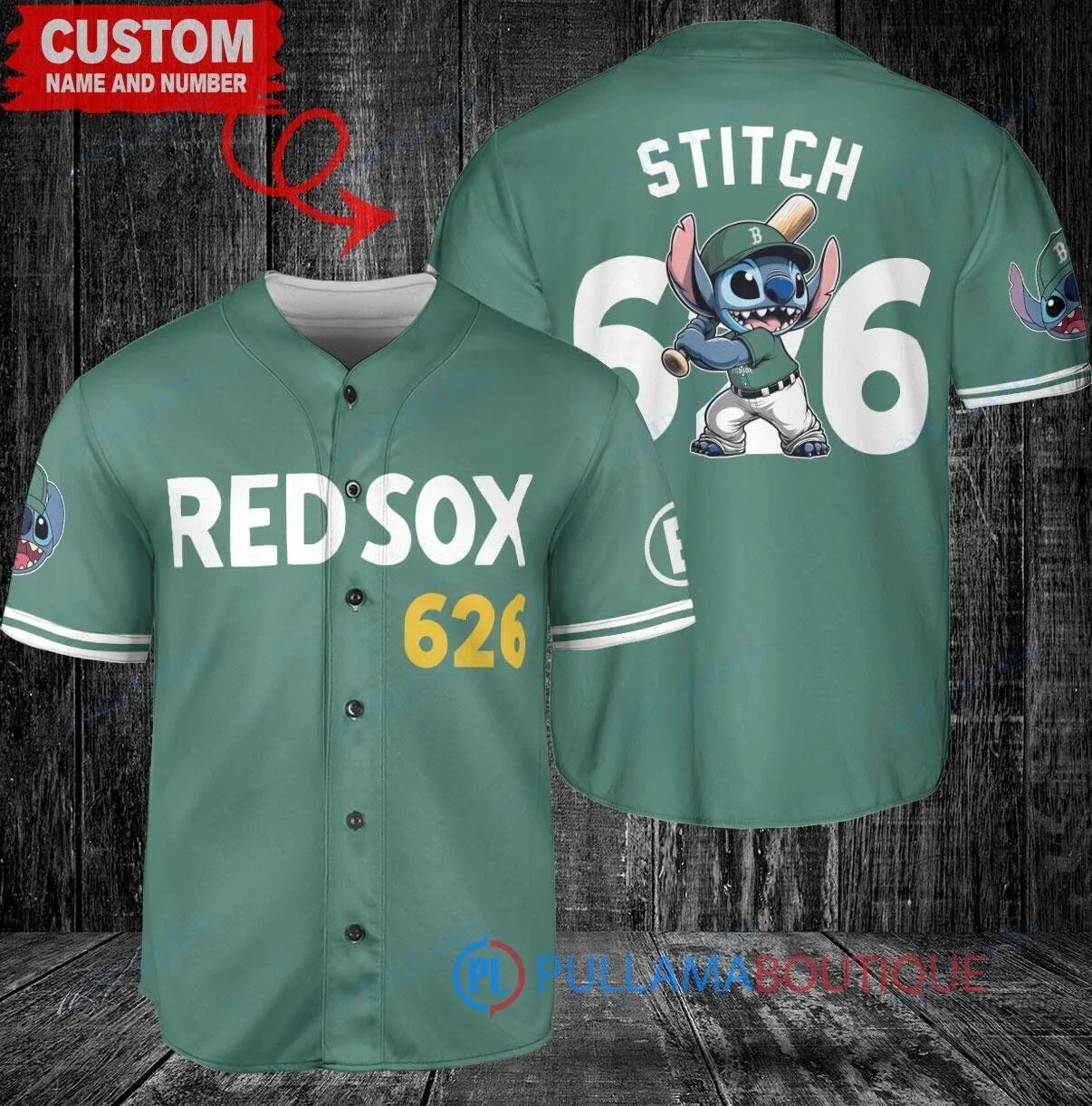 Boston Red Sox Baseball Stitch 626 Custom Name and Number Baseball Jersey