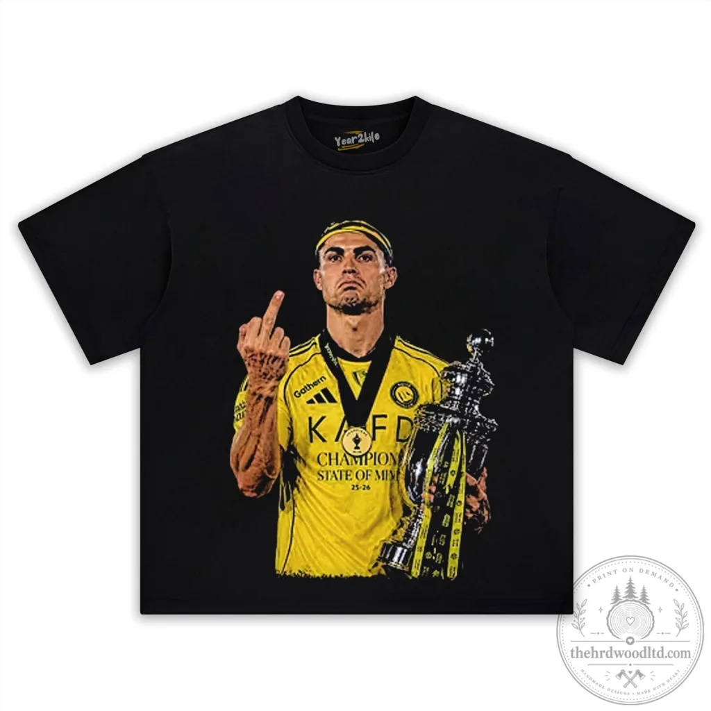 Cristiano Ronaldo Champion State of Mind Football Player T-Shirt Cristiano Ronaldo Champion State of Mind Football Player T-Shirt