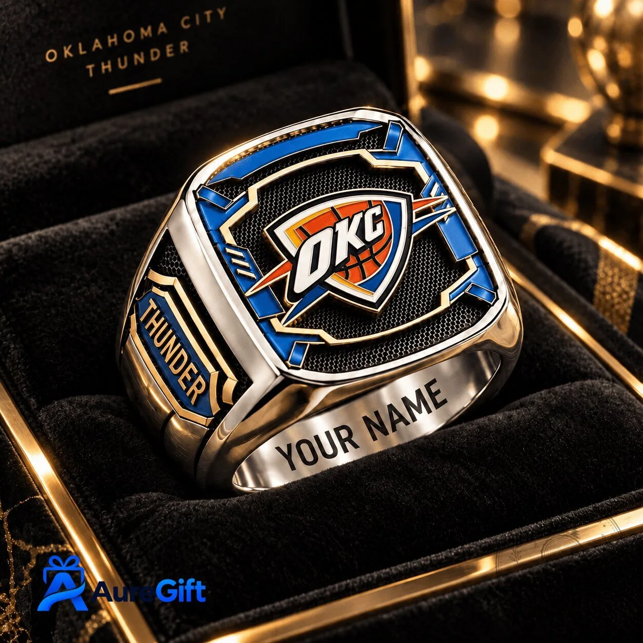 Oklahoma City Thunder National Basketball Association Championship Ring Personalized