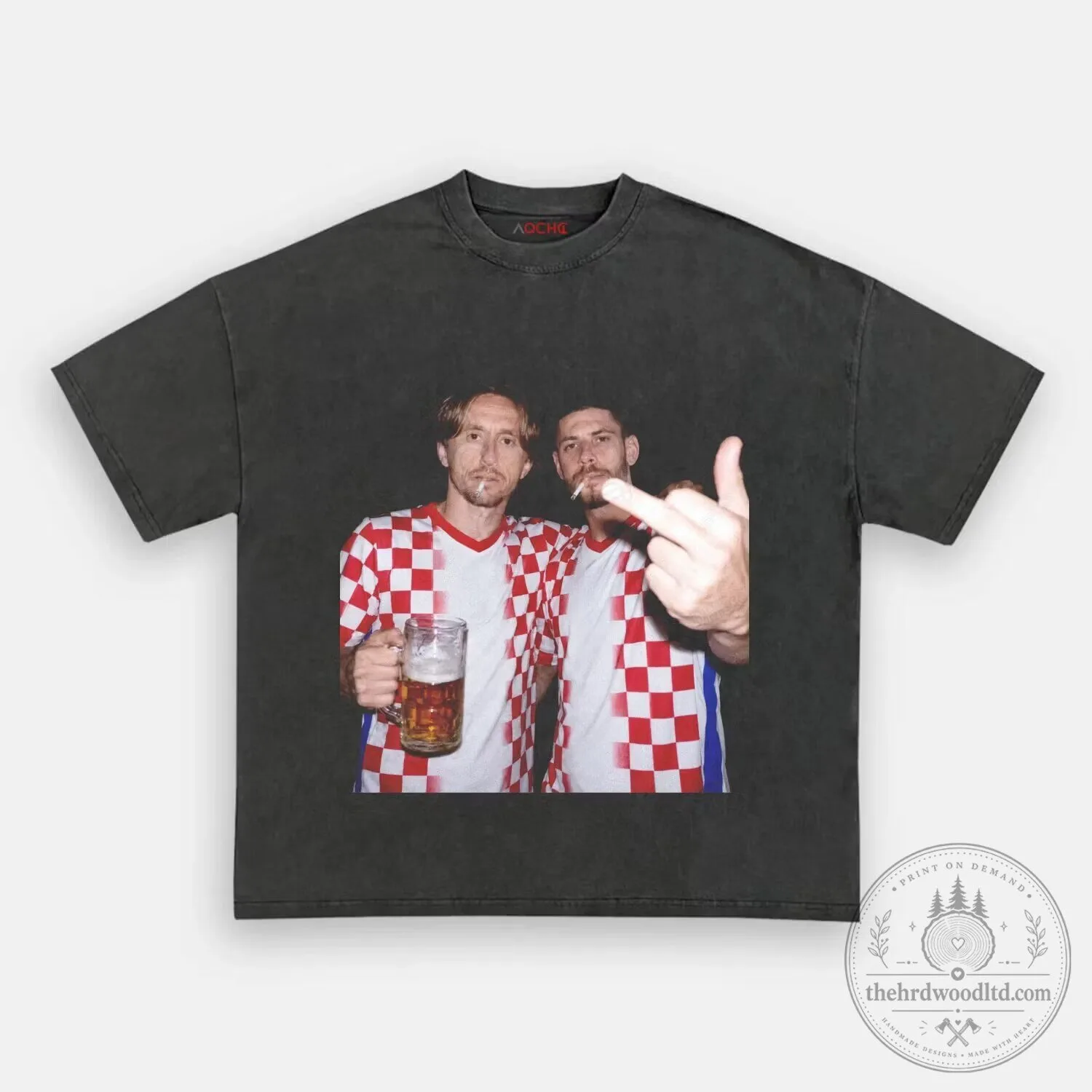 Croatia Football Fans Luka Modric Ivan Rakitic Drinking Beer T-Shirt 1 Croatia Football Fans Luka Modric Ivan Rakitic Drinking Beer T-Shirt