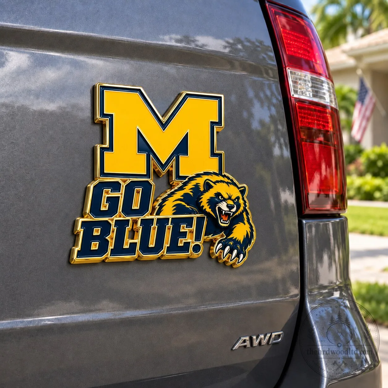 Michigan Wolverines Go Blue Car Decal Sticker for Automobile Bumper or Window