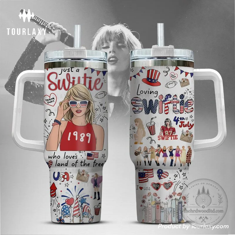 Taylor Swift Just A Swiftie 40 Ounce Stainless Steel Tumbler with Handle