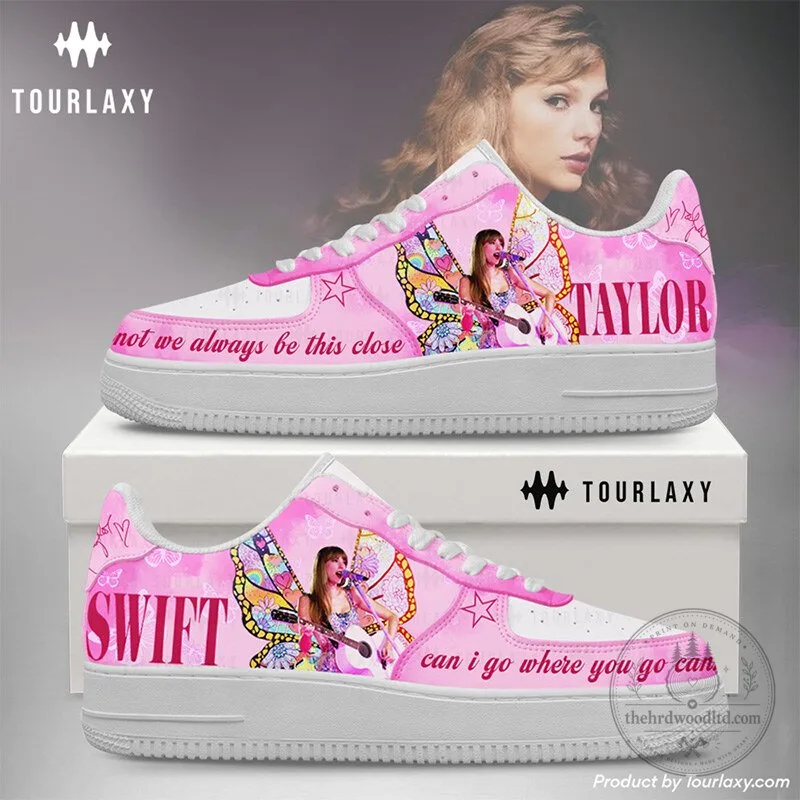 Taylor Swift Pink Butterfly Fairy Custom Sneakers Shoes