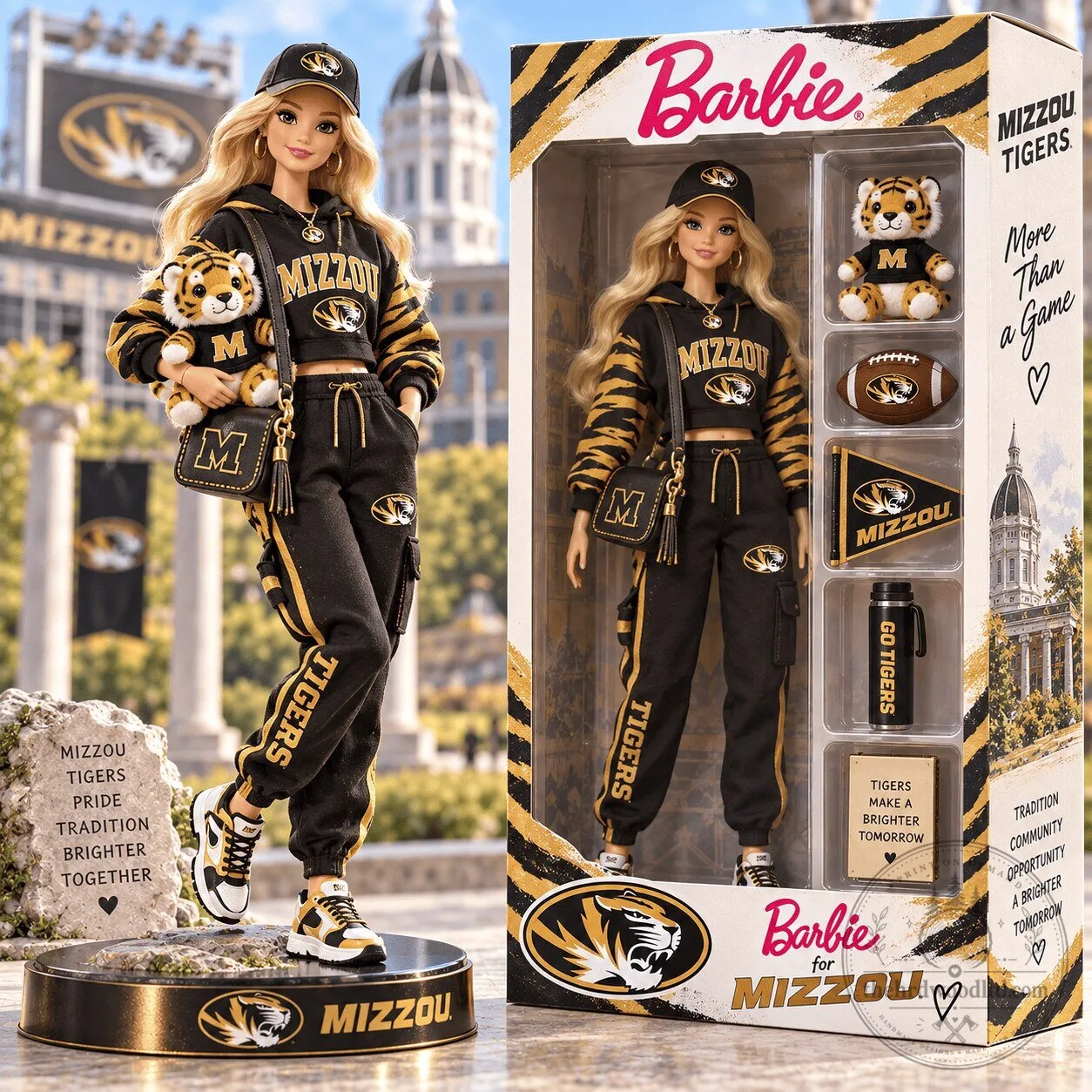 Barbie University of Missouri Tigers Collectible Doll with Accessories
