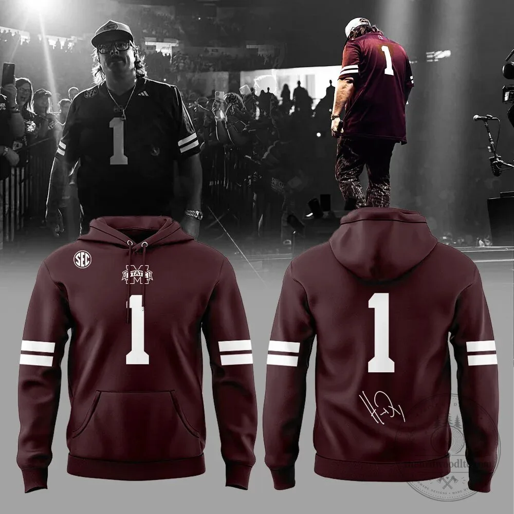 HARDY Hail Mississippi State University Maroon Number 1 Signature Hoodie 3 HARDY Hail Mississippi State University Maroon Number 1 Signature Hoodie