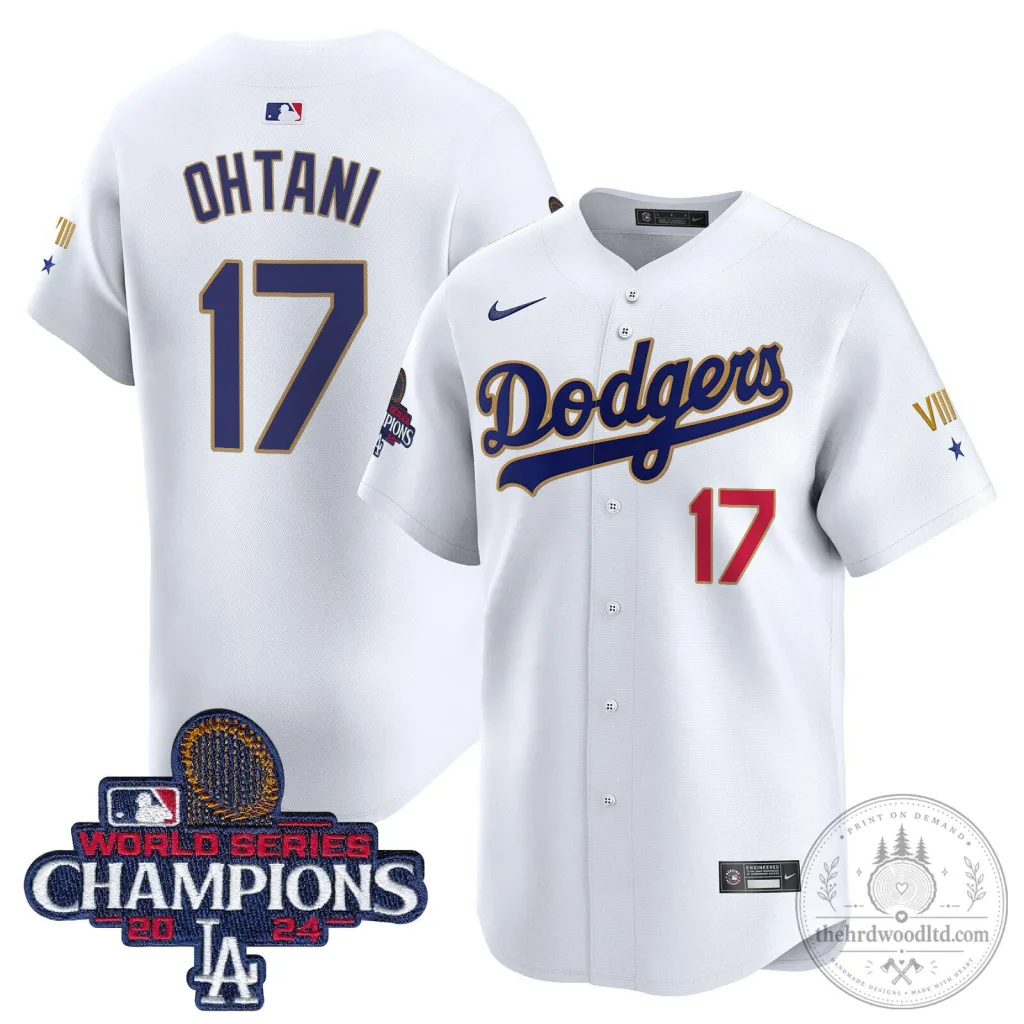 Dodgers Shohei Ohtani 2024 World Series Champions White Baseball Jersey Dodgers Shohei Ohtani 2024 World Series Champions White Baseball Jersey