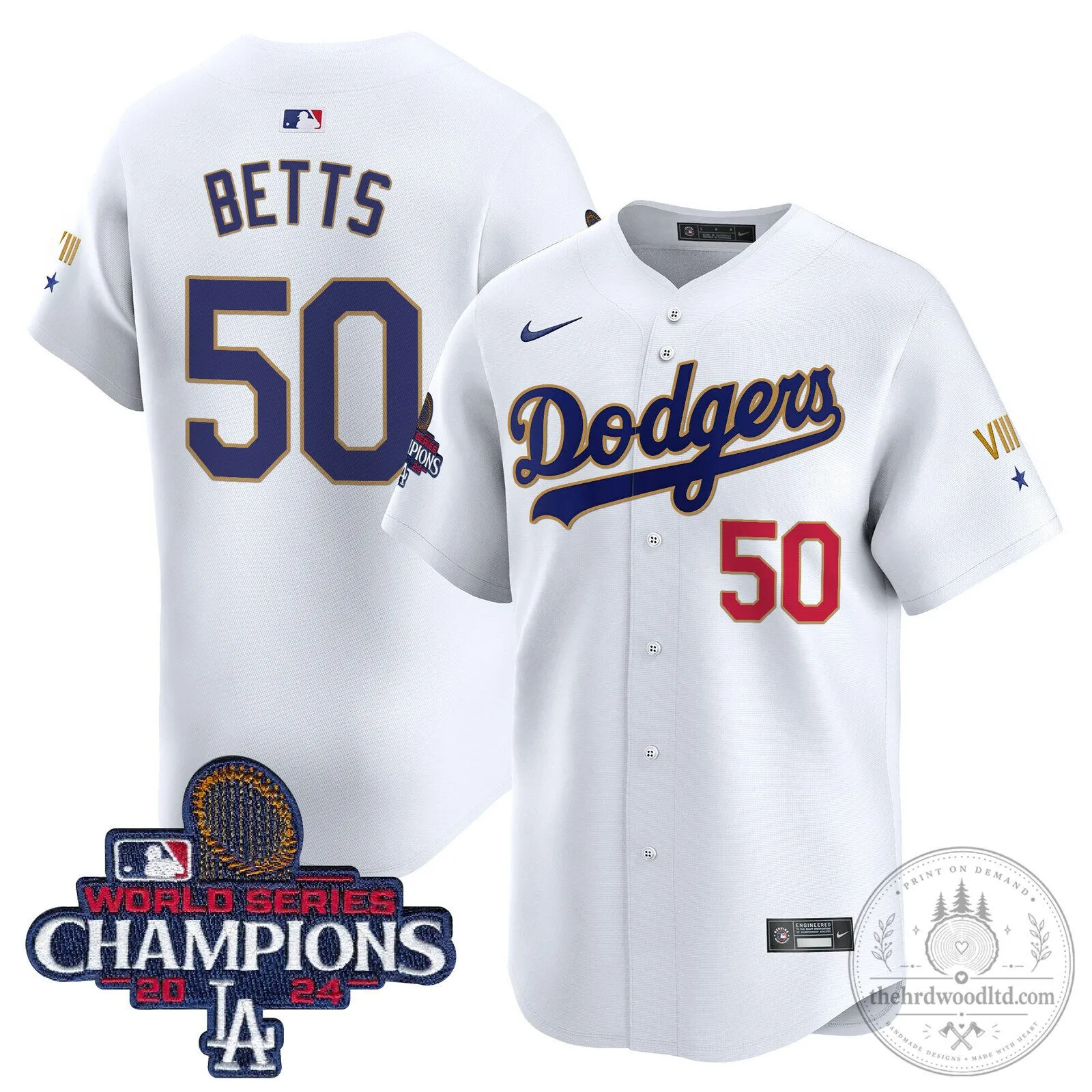 Dodgers Shohei Ohtani 2024 World Series Champions White Baseball Jersey 43 Dodgers Shohei Ohtani 2024 World Series Champions White Baseball Jersey