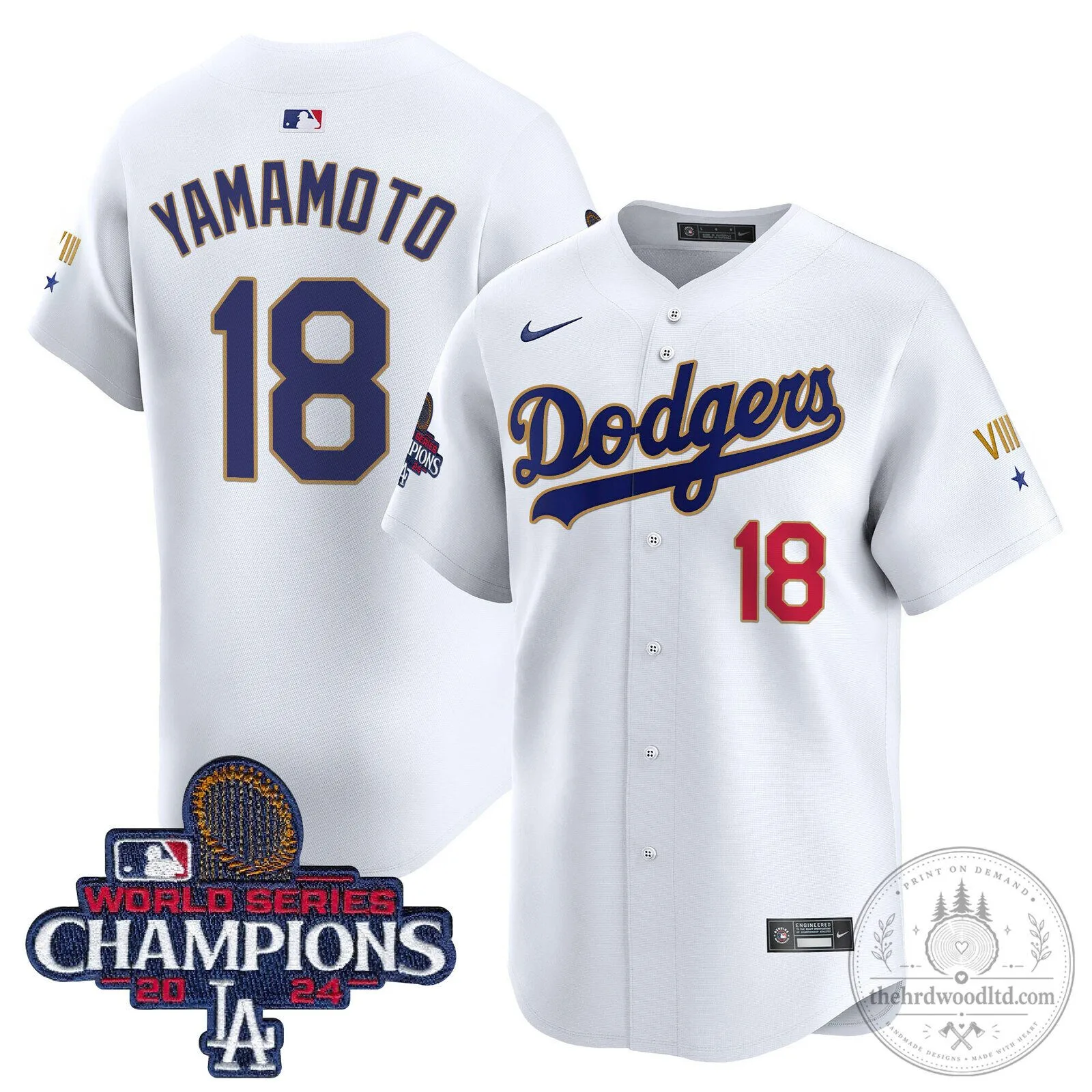 Dodgers Shohei Ohtani 2024 World Series Champions White Baseball Jersey 47 Dodgers Shohei Ohtani 2024 World Series Champions White Baseball Jersey