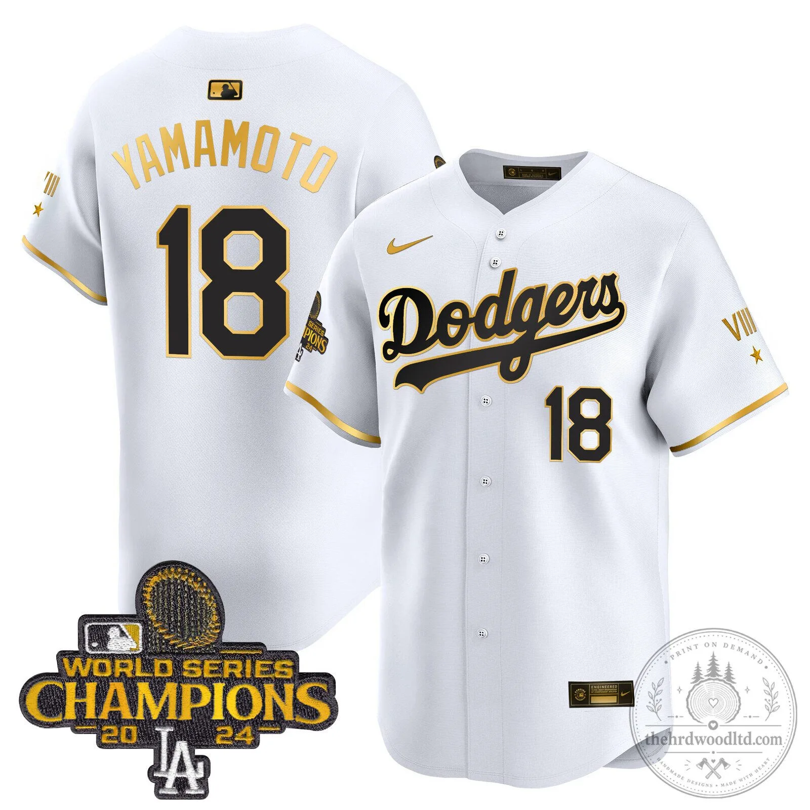 Dodgers Shohei Ohtani 2024 World Series Champions White Baseball Jersey 77 Dodgers Shohei Ohtani 2024 World Series Champions White Baseball Jersey