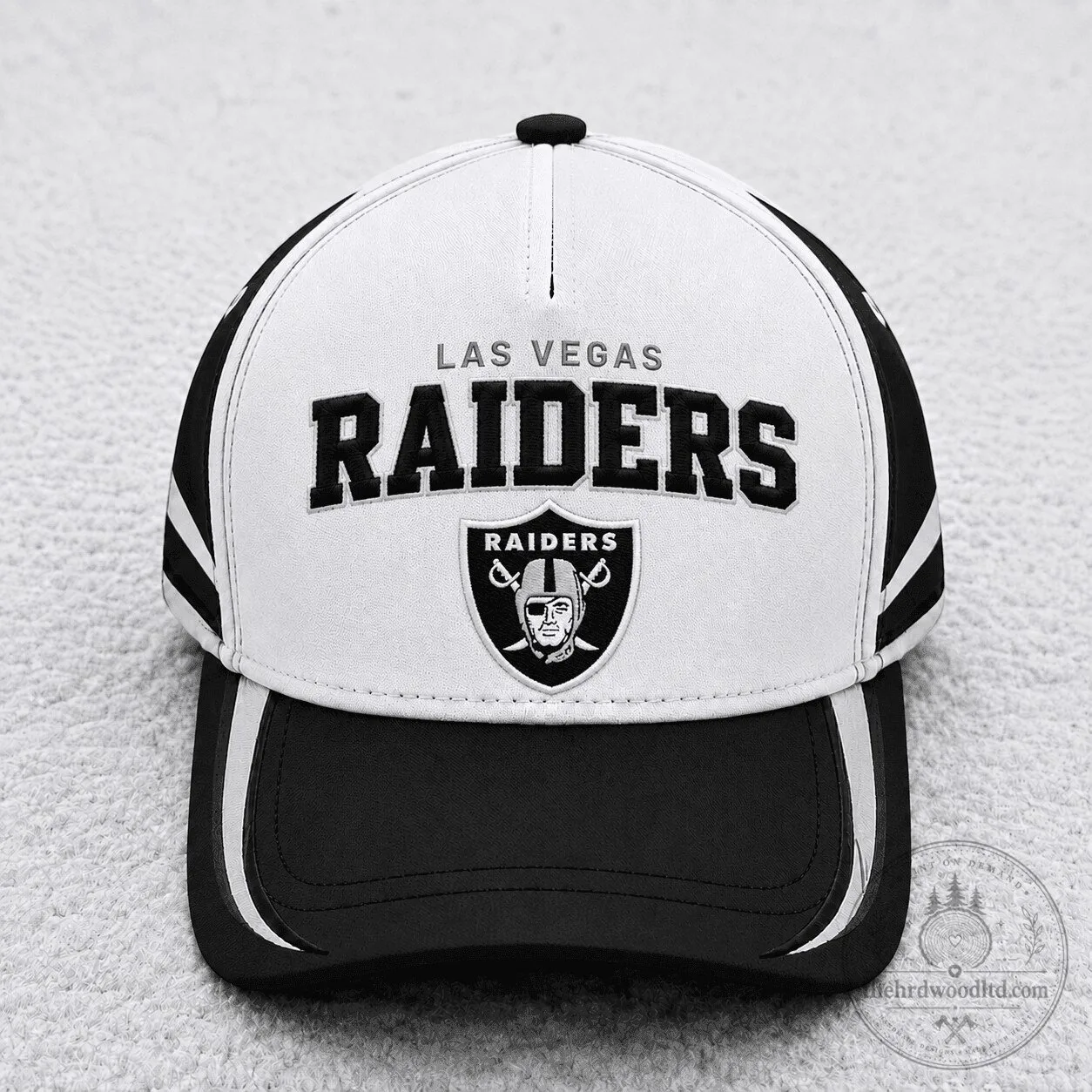 Las Vegas Raiders Football Team Black and White Fan Cap Hat