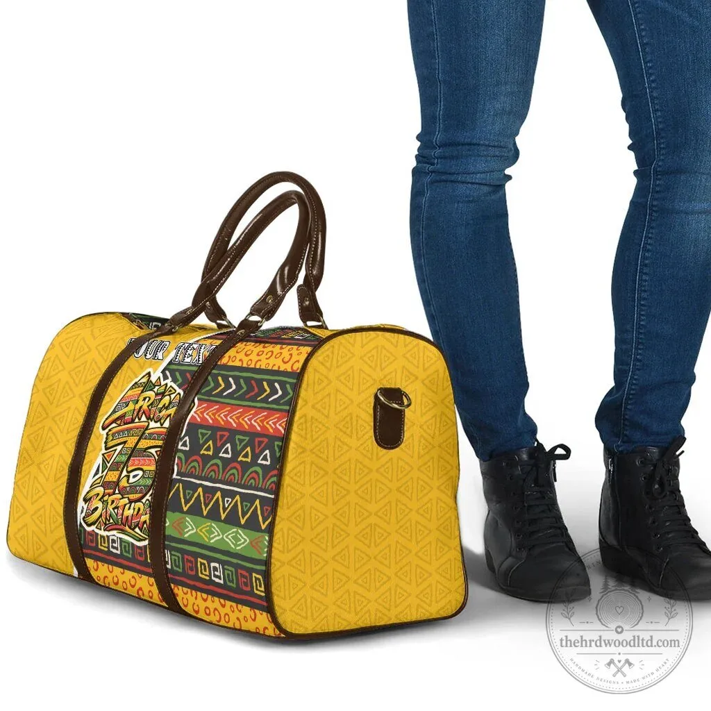 Personalized African 75th Birthday Travel Bag with Tribal Geometric Heritage Pattern 8 Personalized African 75th Birthday Travel Bag with Tribal Geometric Heritage Pattern