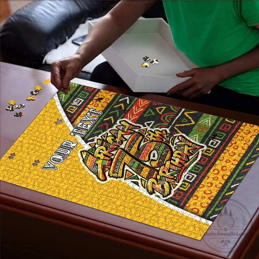 Personalized African 75th Birthday Puzzle with Tribal Geometric Heritage Pattern 7 Personalized African 75th Birthday Puzzle with Tribal Geometric Heritage Pattern
