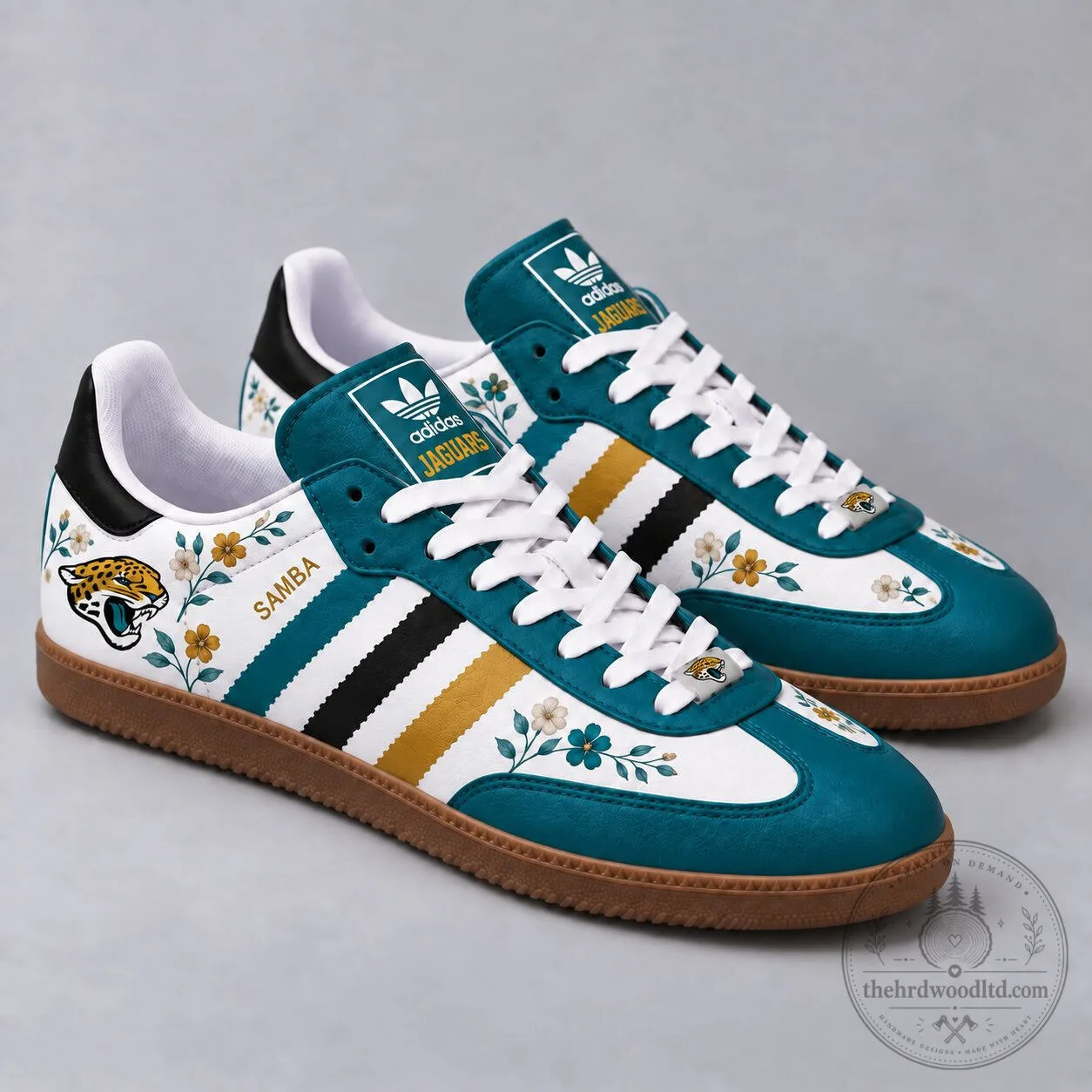 Jacksonville Jaguars Floral Game Day Samba Shoes