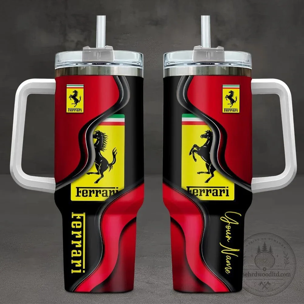 Ferrari Scuderia Racing Team Personalized Stainless Steel Tumbler