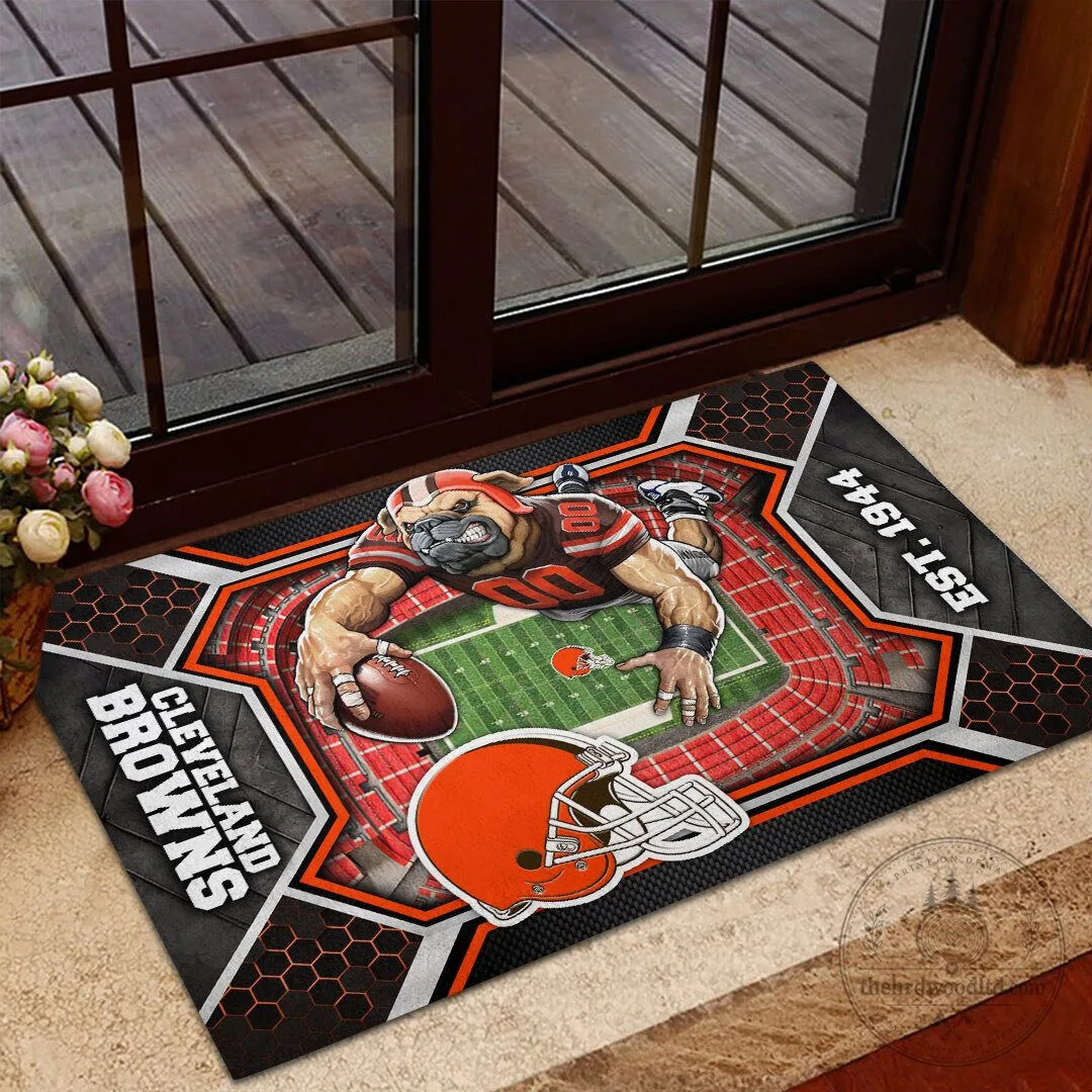 Cleveland Browns Football Team Mascot Stadium Doormat
