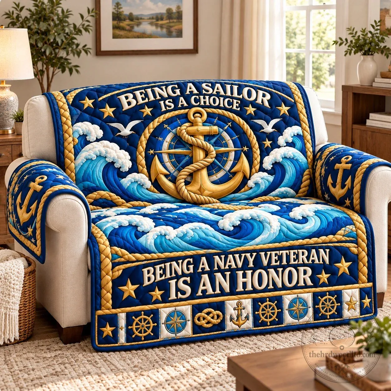 Navy Veteran Being A Sailor Is A Choice Being A Navy Veteran Is An Honor Sofa Cover