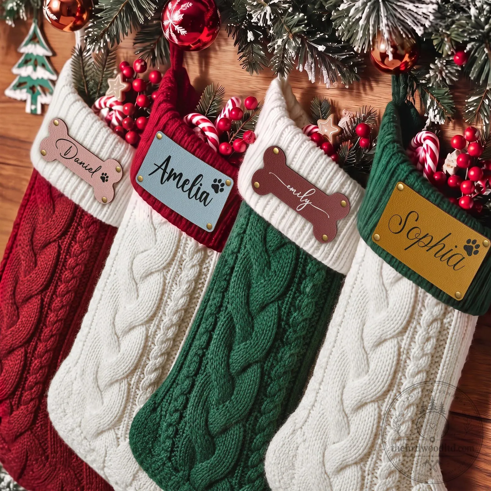 Personalized Cable Knit Christmas Stocking with Custom Name Tag Holiday Decor 8 Personalized Cable Knit Christmas Stocking with Custom Name Tag Holiday Decor