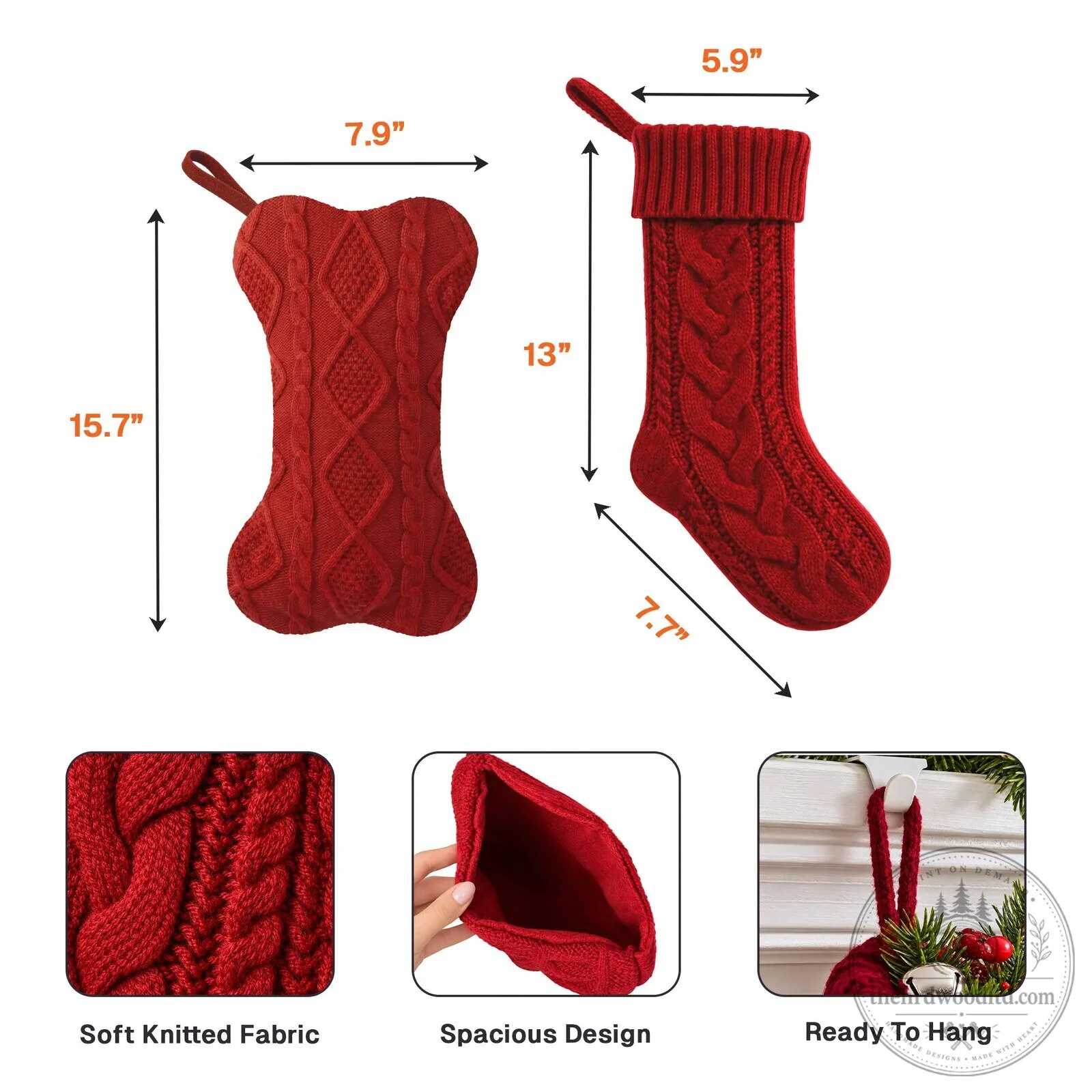 Personalized Cable Knit Christmas Stocking with Custom Name Tag Holiday Decor 13 Personalized Cable Knit Christmas Stocking with Custom Name Tag Holiday Decor