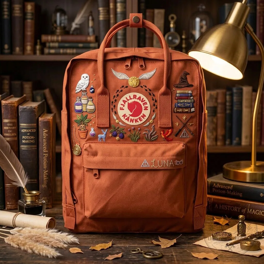 Harry Potter Magical Creatures and Spells Embroidered Backpack