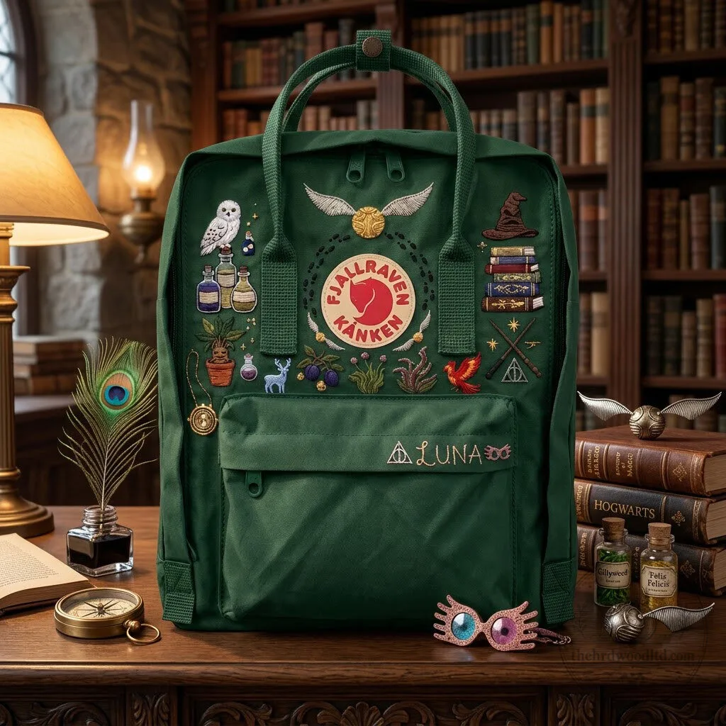 Harry Potter Magical Creatures and Spells Embroidered Backpack 9 Harry Potter Magical Creatures and Spells Embroidered Backpack