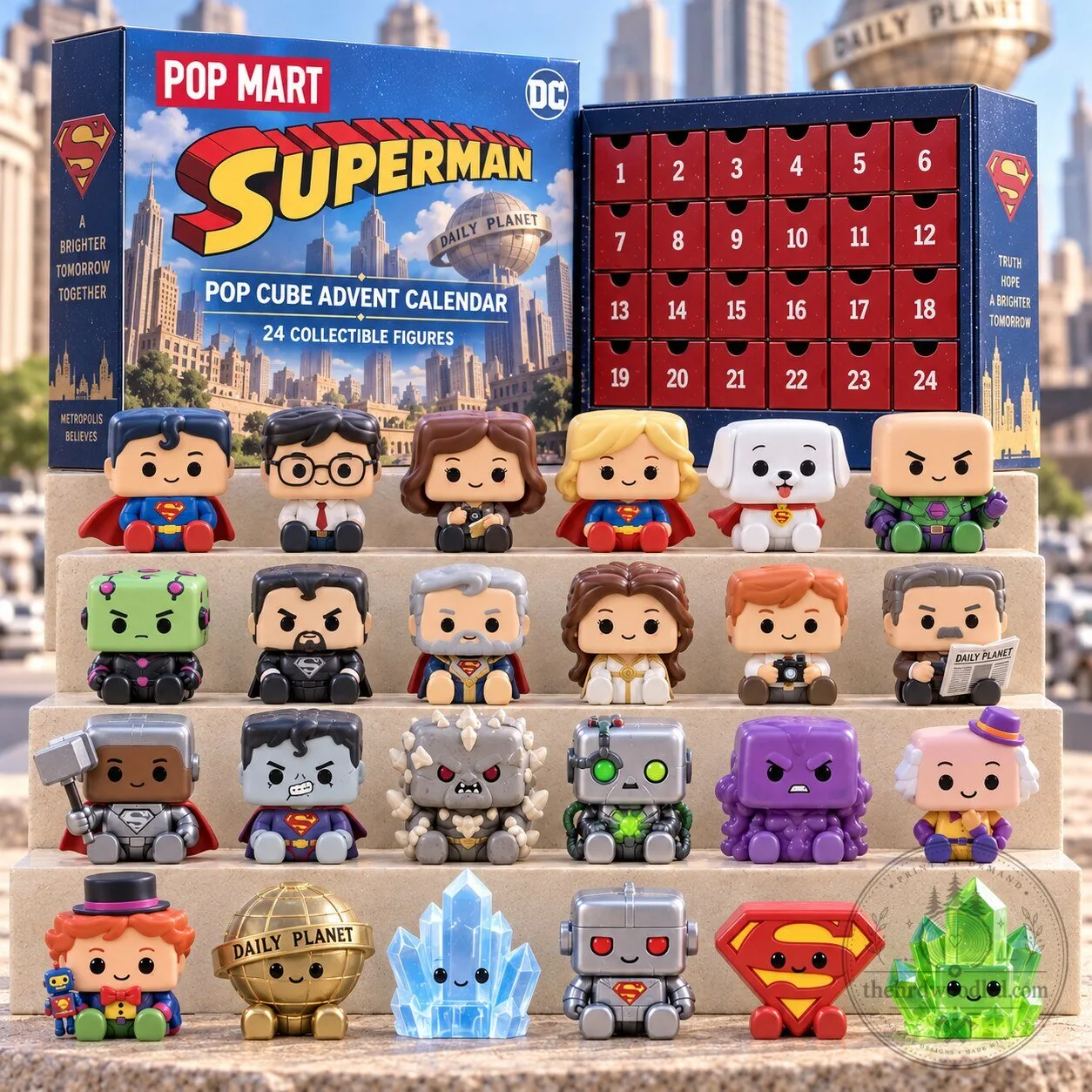 Superman Pop Cube Advent Calendar with 24 Collectible Figures