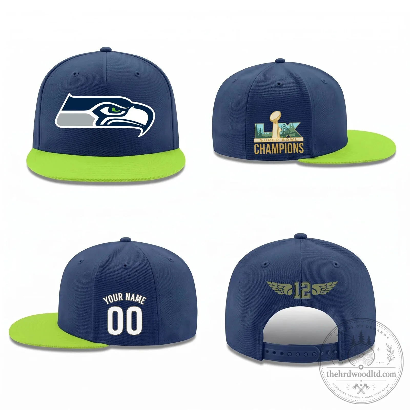 Snapback Hat for Super Bowl Champions - Personalized Seattle Seahawks Cap 6 Snapback Hat for Super Bowl Champions - Personalized Seattle Seahawks Cap