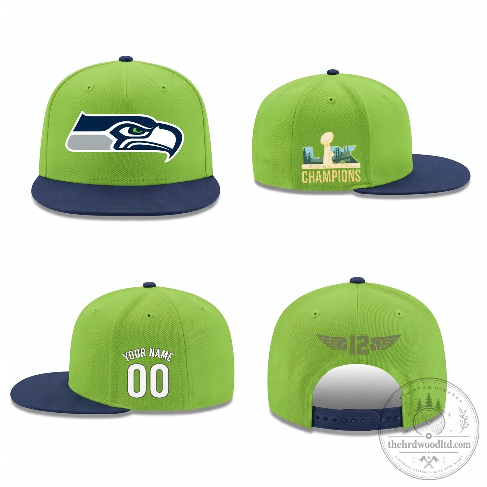 Snapback Hat for Super Bowl Champions - Personalized Seattle Seahawks Cap 7 Snapback Hat for Super Bowl Champions - Personalized Seattle Seahawks Cap