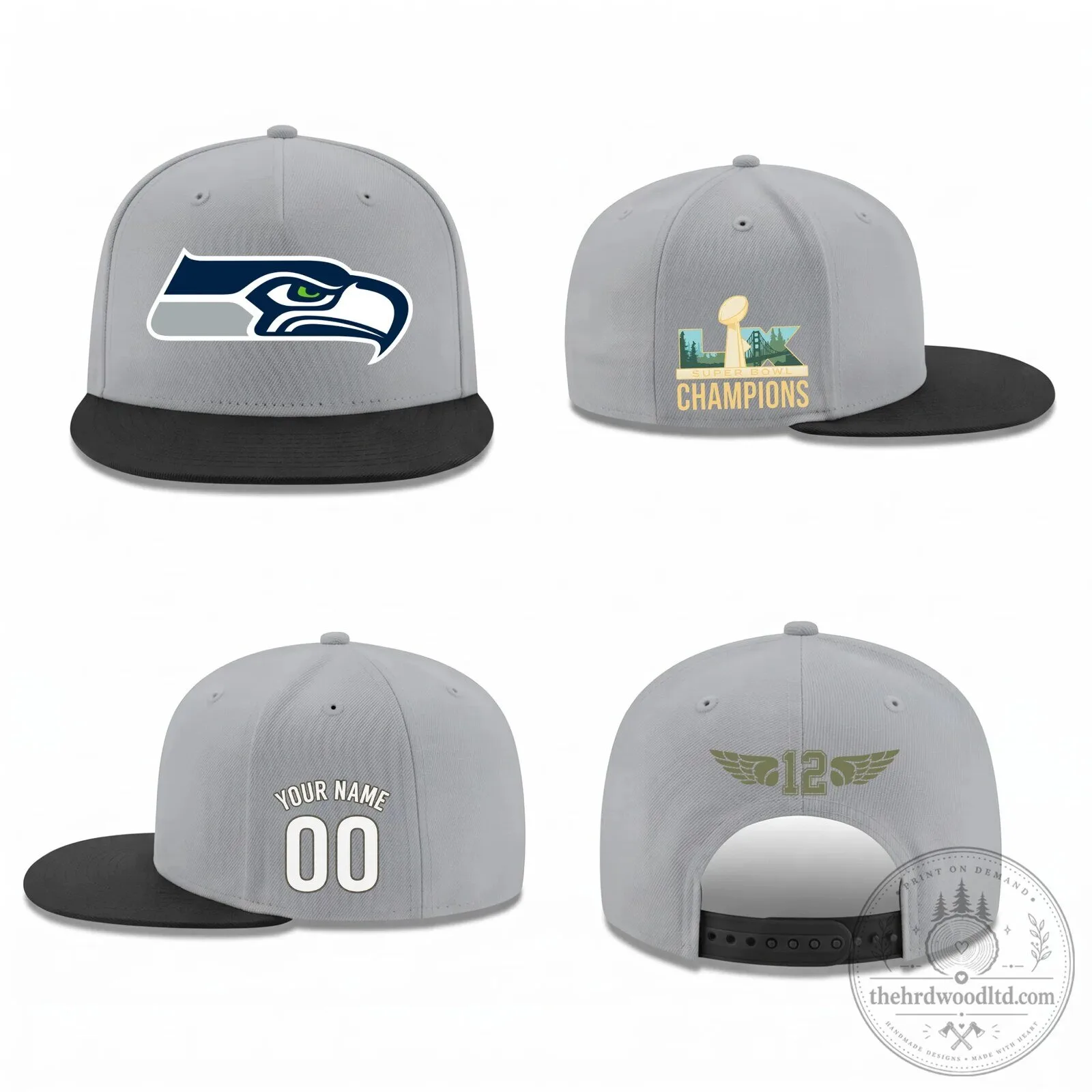 Snapback Hat for Super Bowl Champions - Personalized Seattle Seahawks Cap 8 Snapback Hat for Super Bowl Champions - Personalized Seattle Seahawks Cap