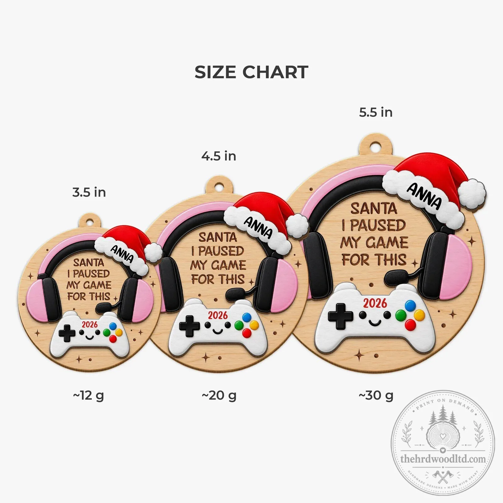 Personalized Gamer Christmas Ornament, Santa I Paused My Game For This 10 Personalized Gamer Christmas Ornament, Santa I Paused My Game For This