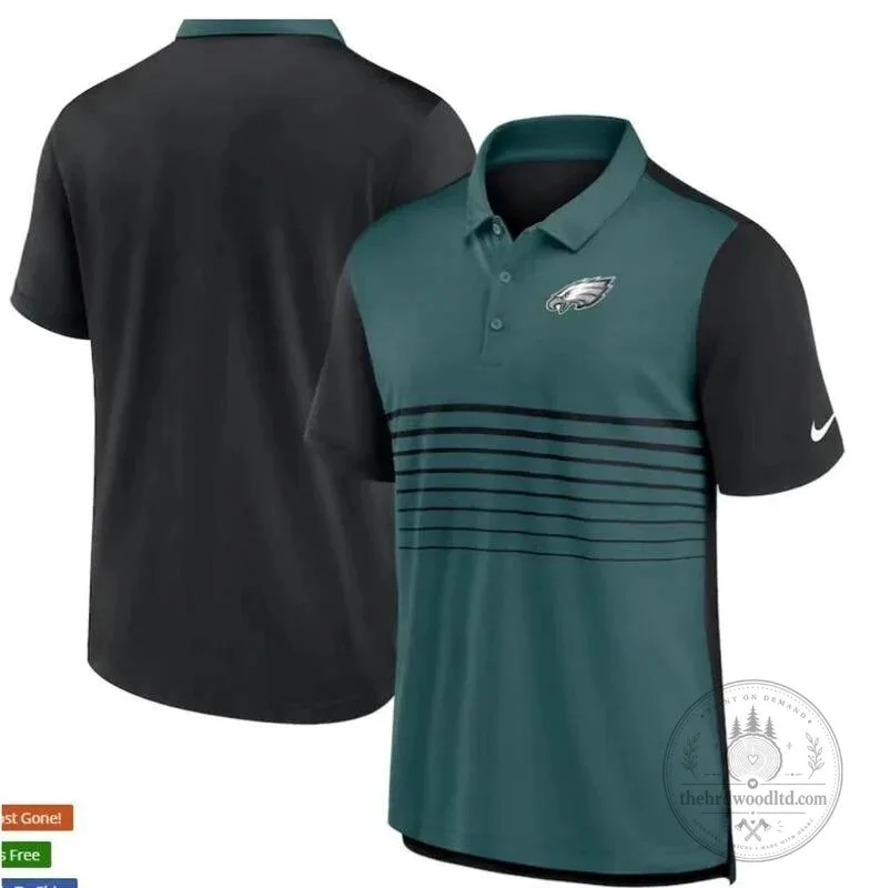 Philadelphia Eagles Nike Sideline Coaches Green and Black Polo Shirt
