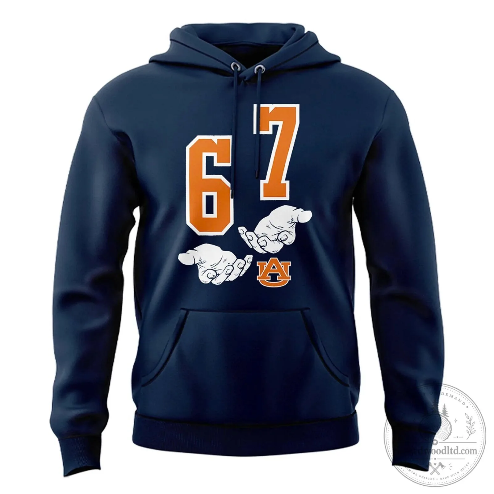 Auburn Tigers Basketball Number 67 Navy Blue Hoodie 4 Auburn Tigers Basketball Number 67 Navy Blue Hoodie